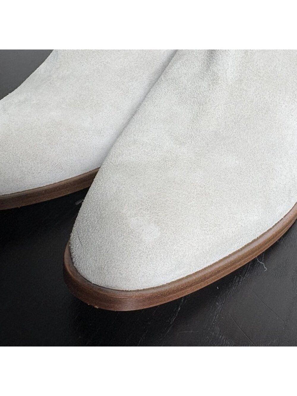 RAG & BONE Womens Size 39 Walker Suede Buckle Booties Light Gray Heeled Boots - Picture 5 of 12